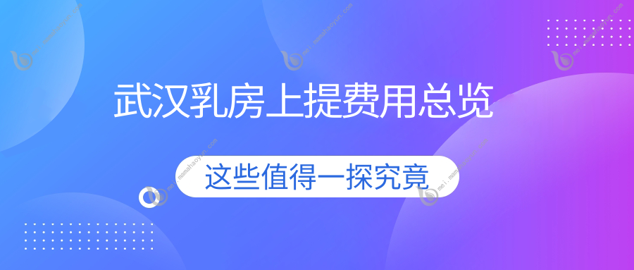 武汉乳房上提费用总览