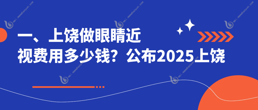 一、上饶做眼睛近视费用多少钱？公布2025上饶眼睛近视收费表