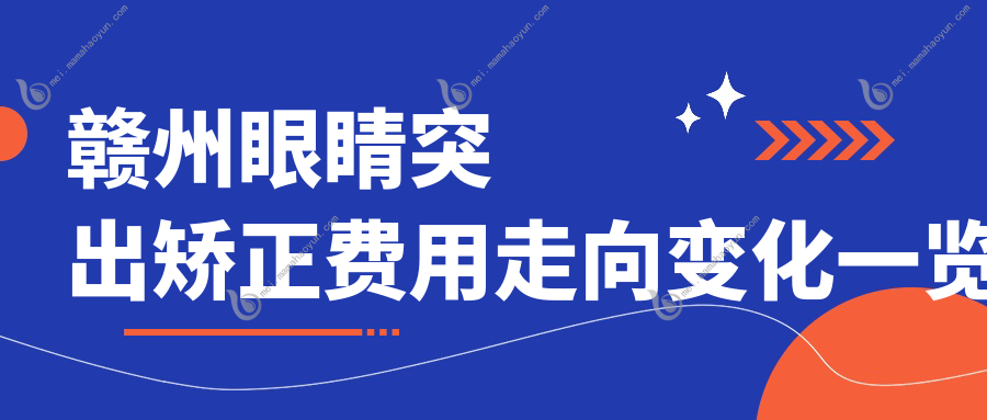 赣州眼睛突出矫正费用走向变化一览