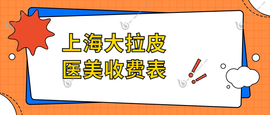 上海大拉皮医美收费表