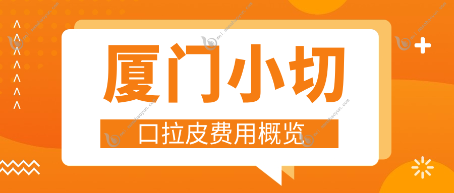 厦门小切口拉皮费用概览