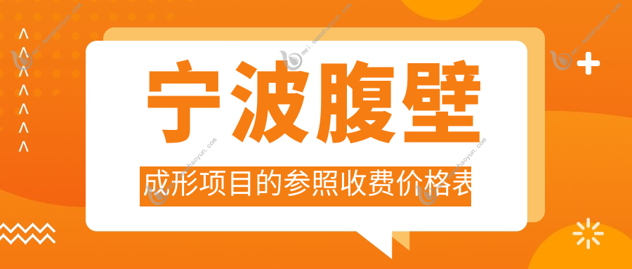 宁波腹壁成形项目的参照收费价格表