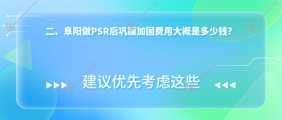 二、阜阳做PSR后巩膜加固费用大概是多少钱？泽明眼视光6380、6798、5758