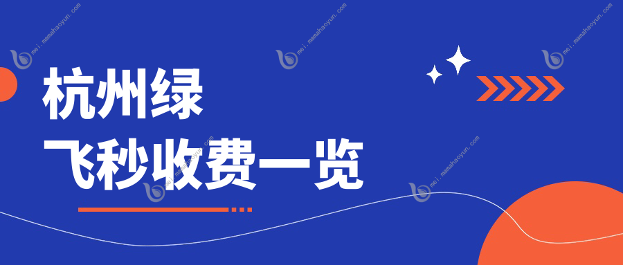 杭州绿飞秒收费一览