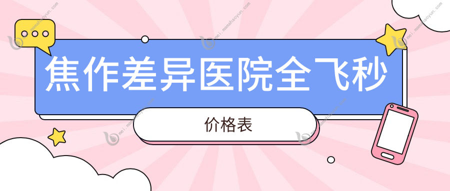 焦作差异医院全飞秒价格表