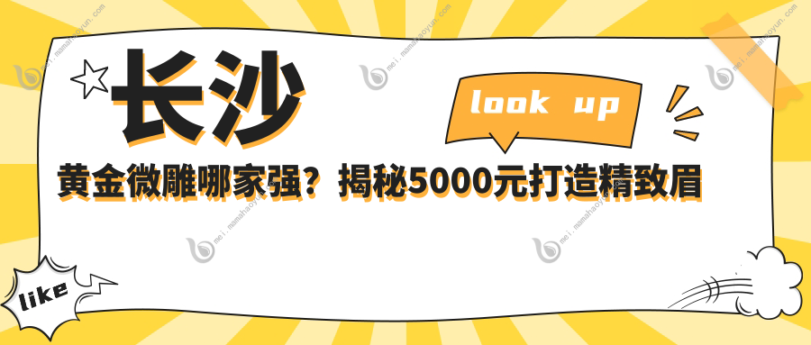 长沙黄金微雕哪家强？揭秘5000元打造精致眉形的独家秘籍
