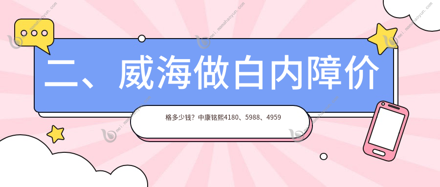 二、威海做白内障价格多少钱？中康铭熙4180、5988、4959
