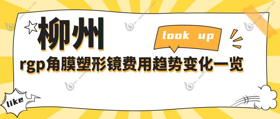 柳州rgp角膜塑形镜费用趋势变化一览