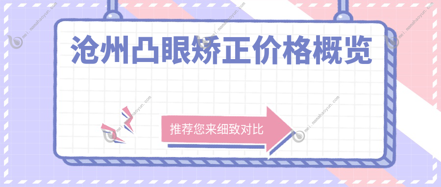 沧州凸眼矫正价格概览