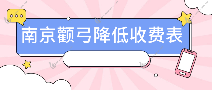 南京颧弓降低收费表