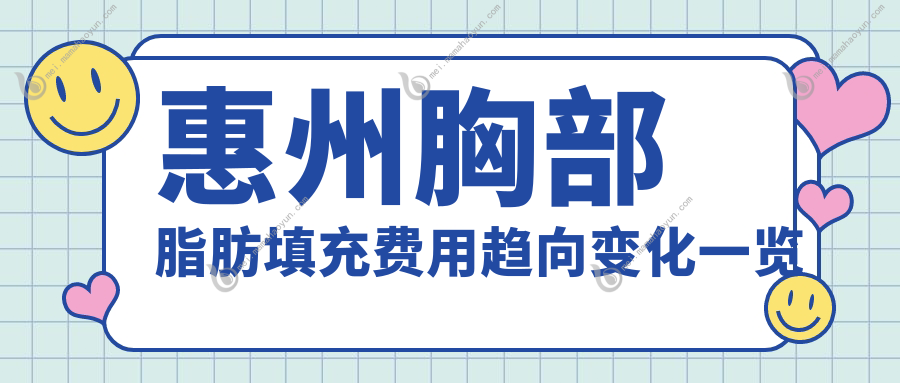惠州胸部脂肪填充费用趋向变化一览