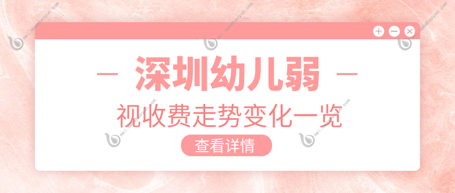 深圳幼儿弱视收费走势变化一览