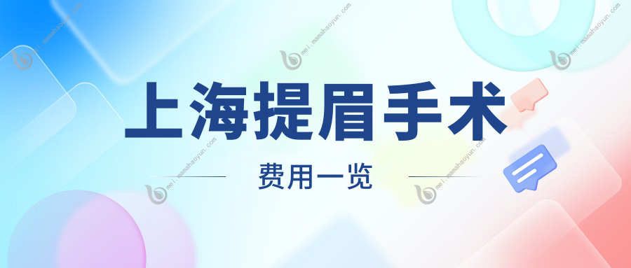 上海提眉手术费用一览