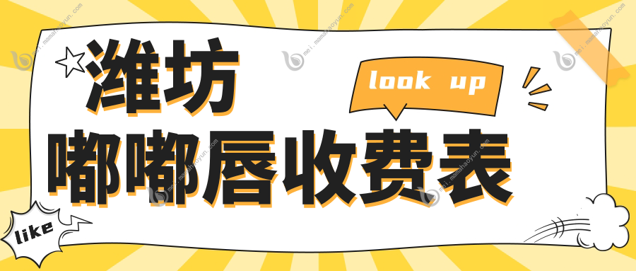 潍坊嘟嘟唇收费表