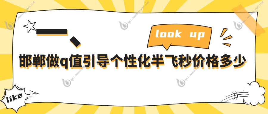 一、邯郸做q值引导个性化半飞秒价格多少钱？公布2025邯郸q值引导个性化半飞秒价目表