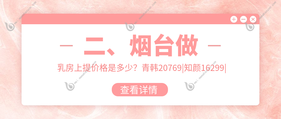 二、烟台做乳房上提价格是多少？青韩20769