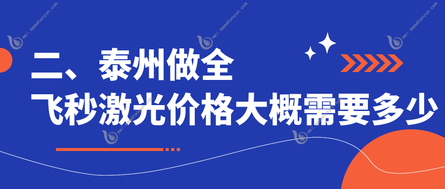 二、泰州做全飞秒激光价格大概需要多少钱？张勤11898/10359/10189