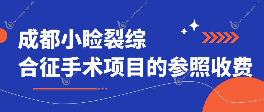 成都小睑裂综合征手术项目的参照收费价格表