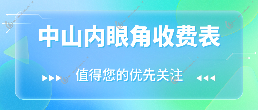 中山内眼角收费表