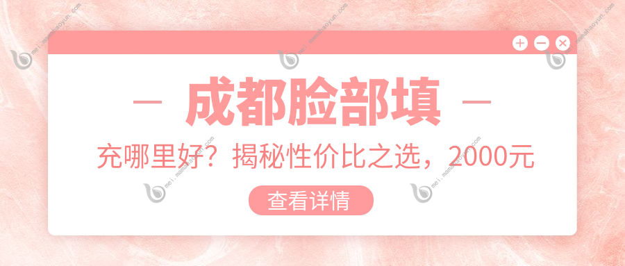 成都脸部填充哪里好？揭秘性价比之选，2000元起享精致脸庞填充术