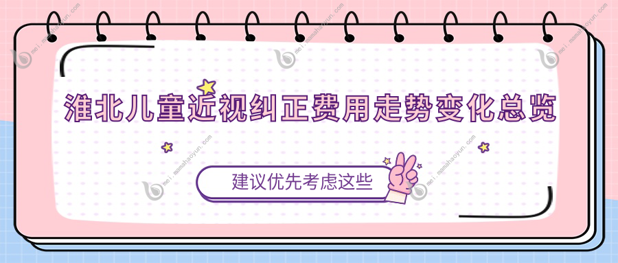 淮北儿童近视纠正费用走势变化总览