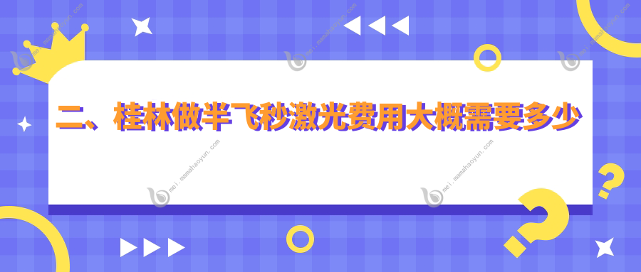 二、桂林做半飞秒激光费用大概需要多少钱？赋盈11658、14788、15160