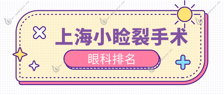 上海小睑裂手术眼科排名