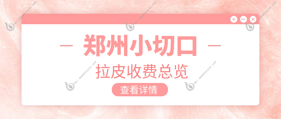 郑州小切口拉皮收费总览