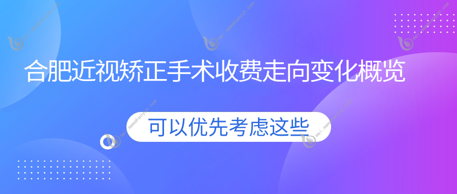 合肥近视矫正手术收费走向变化概览