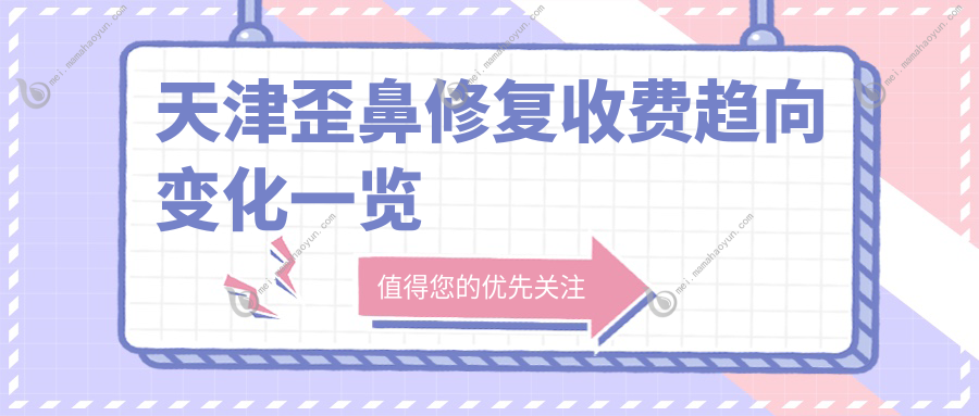天津歪鼻修复收费趋向变化一览