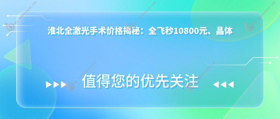 淮北全激光手术价格揭秘：全飞秒10800元、晶体植入28000元、半飞秒12800元，哪种更值得选择？