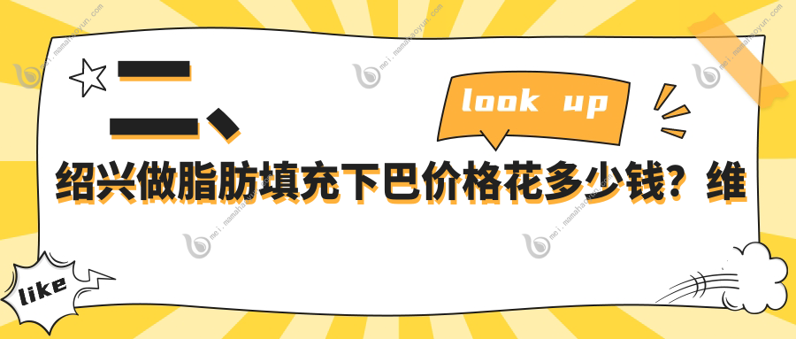 二、绍兴做脂肪填充下巴价格花多少钱？维美9968