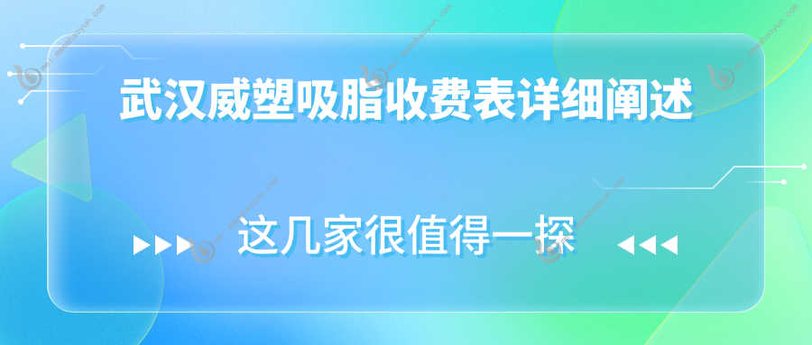 武汉威塑吸脂收费表详细阐述