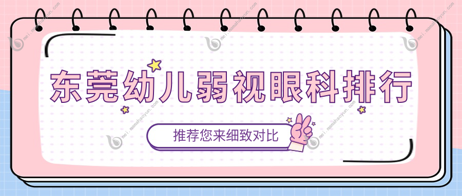 东莞幼儿弱视眼科排行